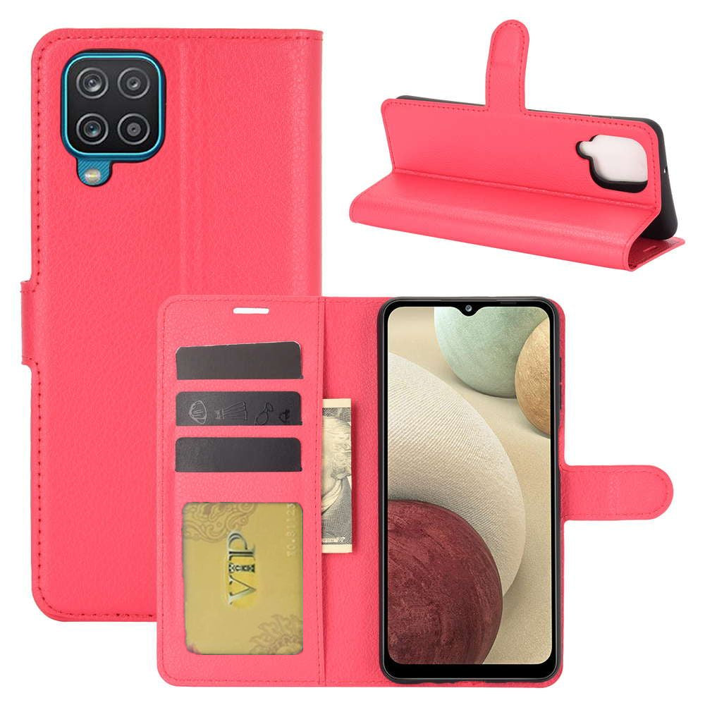 Étui portefeuille Folio en cuir pour Samsung Galaxy A12 / M12 / F12 Étui portefeuille Folio en cuir pour Samsung Galaxy A12 / M12 / F12